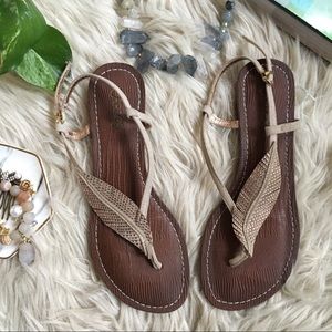 Rhinestone Feather Sandals